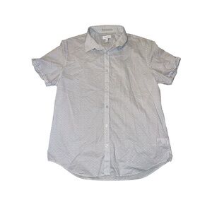 Men's White Calvin Klein Short Sleeve Shirt